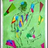 (alt="original lithography Marc CHAGALL l'acrobate Derrière le Miroir 1979")