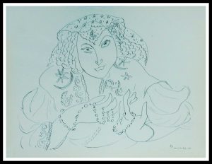 (alt="lithography Henri MATISSE thèmes et variations signed in the plate 1943")