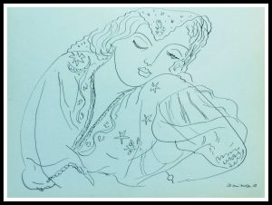(alt="lithography Matisse thèmes et variations 1943")