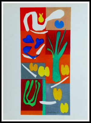 Lithographie Matisse composition marine 1958