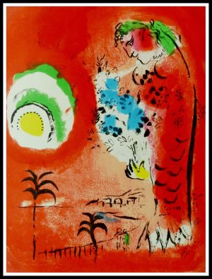 Lithographie Originale Marc Chagall La Baie des Anges 1960