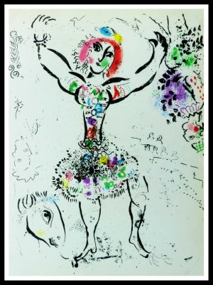 (alt="original lithography Marc CHAGALL La jongleuse 1960")