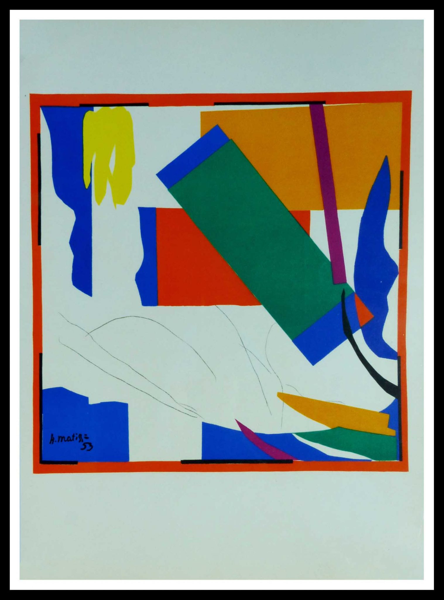 Lithographie Henri Matisse Signée, Numérotée à La Main - 1956, Avec Certificat