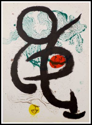 Lithographie Miro 1963 38 x 28cm