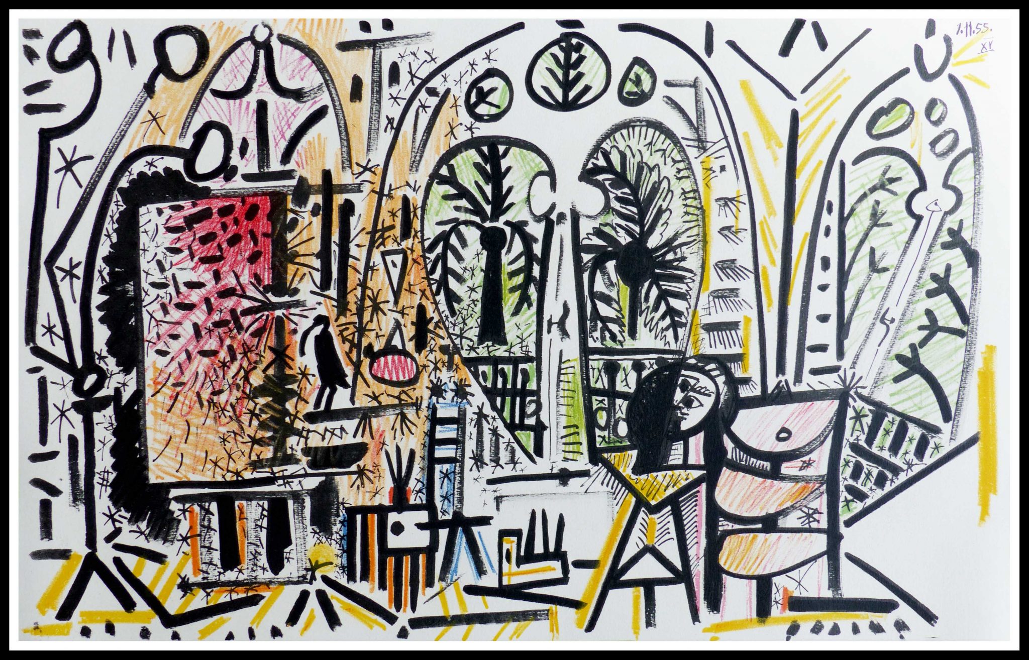 Pablo Picasso lithography de Californie XII Picasso 1959