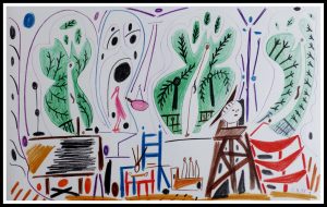 (alt="lithography Picasso carnet de californie 1959")