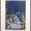 (alt="original lithography Georges BARBIER, balade nocturne, art deco 1928")