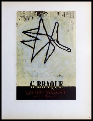 (alt="Lithography Georges BRAQUE Galerie Maeght monogrammed in the plate 1959")
