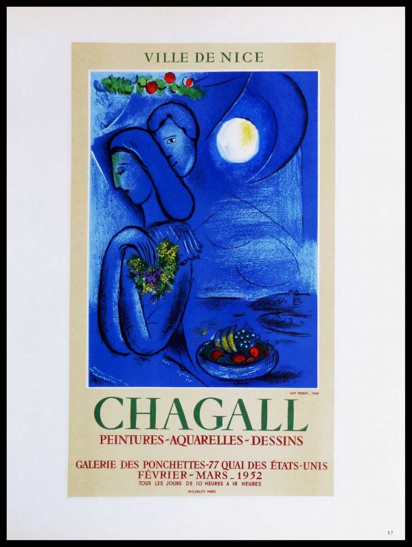 (alt="lithography Marc CHAGALL Ville de Nice 1959")