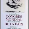 (alt="lithography Pablo PICASSO Deuxième congrès mondial de la paix signed in the plate 1959")