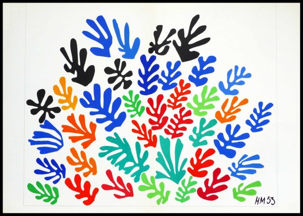 (alt="Henri MATISSE lithography la gerbe signed in the plate 1958")