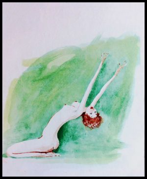 (alt="original stencil DOMERGUE Parisians signed in the plate 1948")