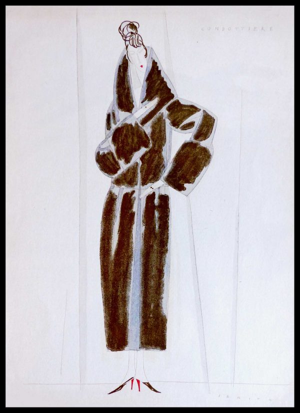 (alt="original lithography BENITO Condottiere art deco fashion 1920