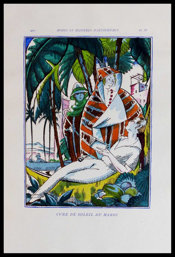 (alt="original lithography Robert BONFILS art deco 1920")