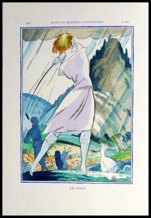 (alt="original stencil Robert BONFILS art deco lithography 1920")