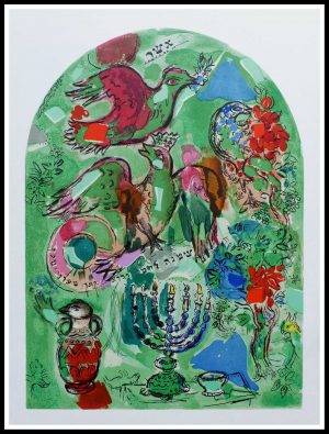 (alt="lithography Marc CHAGALL Jerusalem window 1962")