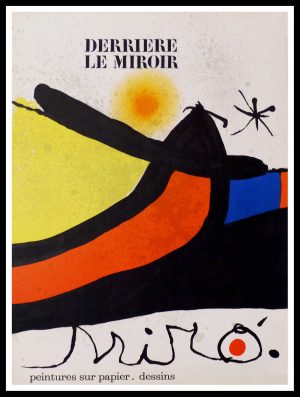 lithographie originale Miro couverture originales 38 x 28cm 1971