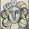 (alt="lithography portrait Françoise Gilot by Picasso 1954"
