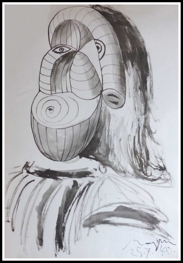 (alt="lithography Pablo Picasso carnet de dessins 1948")