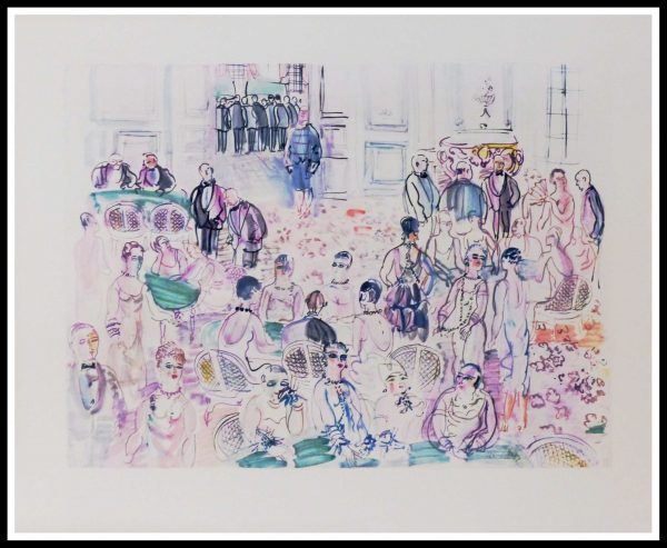 (alt="lithography Raoul DUFY baccarat à Deauville signed in the plate 1969")