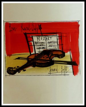 (alt="original lithography Bernard BUFFET for Raoul Dufy 1967")