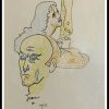 (alt="original lithography Jean COCTEAU signed and dated in the plate 1954")