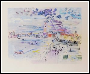 (alt="lithography Raoul Dufy Venise signed in the plate 1969")