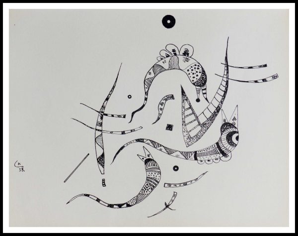 (alt="quadrichromie KANDINSKY noir et blanc 31,5 x 24.5 cm 1957 Imp Mourlot 1500 exemplaires")