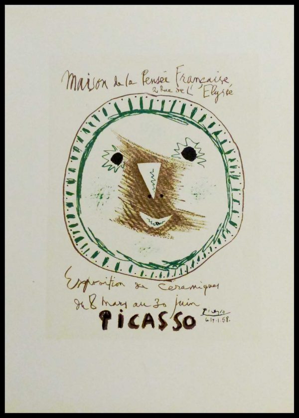 (alt="lithography Picasso Exposition Céramiques1959")