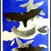 (alt="original lithography Georges BRAQUE, birds in the sky")