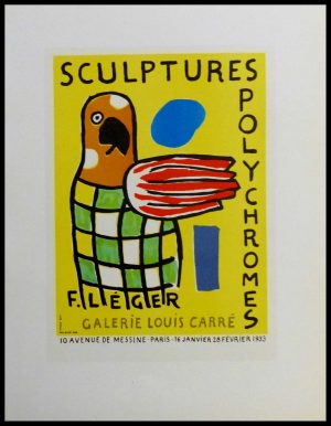 (alt="lithography Fernand LEGER sculptures polychromes 1959")