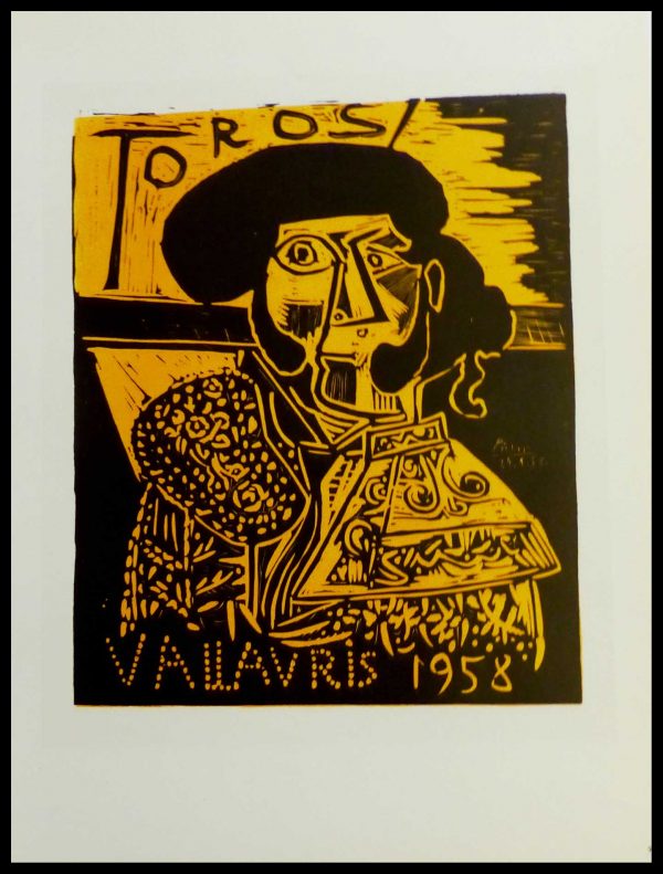 (alt="lithography Pablo PICASSO Toros Vallauris1959")