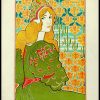 (alt="original lithography art nouveau Jane by Louis RHEAD from l'Estampe Moderne signed in the plate printed by CHAMPENOIS 1987")