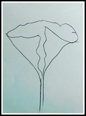 (alt="original lithography KELLY Ellsworth Composition au lotus, printed by MOURLOT 1982")