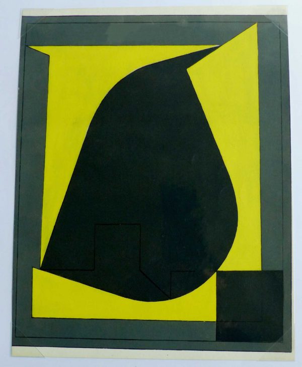 (alt="original pochoir Victor VASARELY, Pochoir N°10, printed by Daniel JACOMET Paris, limited Edition 1958")