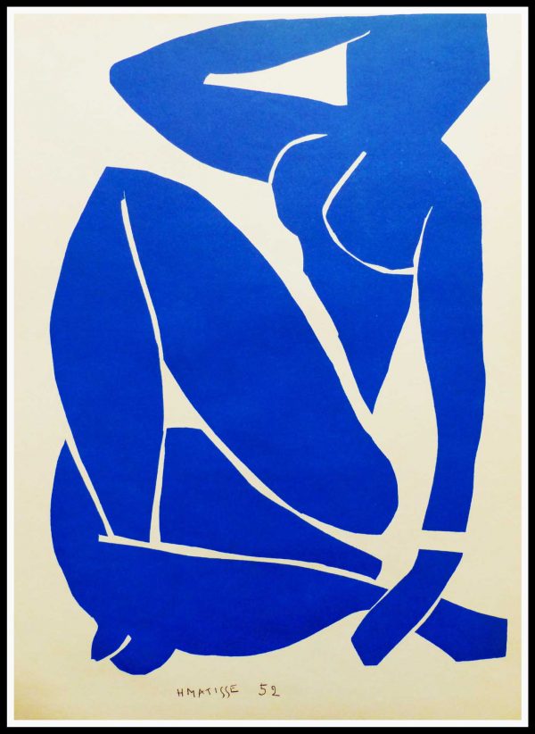 (alt="lithography Henri MATISSE blue Nude III signed and dated in the plate papiers gouchés 1958")