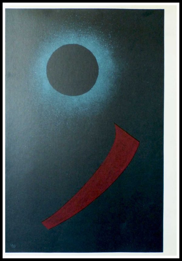(alt="original lithography Wassily KANDINSKY, violet dominant, MOURLOT 1960, monogrammed in the plate")