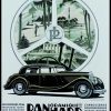 (alt="original vintage advertising car voiture PANHARD Champs-Elysées Paris, signed A. KOW 1935")