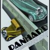 (alt="original vintage advertising car Voiture PANHARD signed A. KOW 1935")