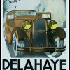 (alt="original vintage advertising car from newspaper DELAHAYE Confort Elégance signed G. RONDEAU 1932")