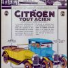 (alt="original vintage advertising car from newspaper automobiles LA CITROEN TOUT ACIER anonymous 1930")