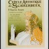 (alt="original lithography from Masters of poster plate 212, Cercle Artistique de Schaerbeek signed PRIVAT LIVEMONT , printed by CHAIX 1900")