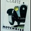 (alt="original vintage advertising car HOTCHKISS clarté Champs Elysées Paris signed J. JACQUELIN 1935")