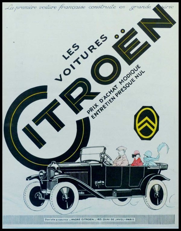 (alt="original vintage car advertising color enhanced CITROEN 1937)