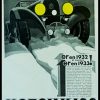 (alt="Original vintage advertising car HOTCHKISS XIIe Rallye international de MONTE-CARLO, A. KOW 1933")