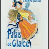 (alt="original lithography masters of poster Palais de glace Champs Elysées Paris signed Jules CHERET printed by CHAIX 1896 art nouveau")