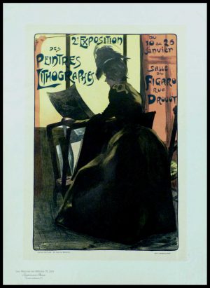 (alt="original lithography art nouveau from Masters of poster GOTTLOB signed in the plate N° 219 printed by CHAIX Salle du figaro rue Drouot")