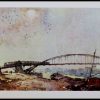 (alt="heliogravure pont de PARIS, passerelle de Bercy, René KUDER 1946 Limited edition")