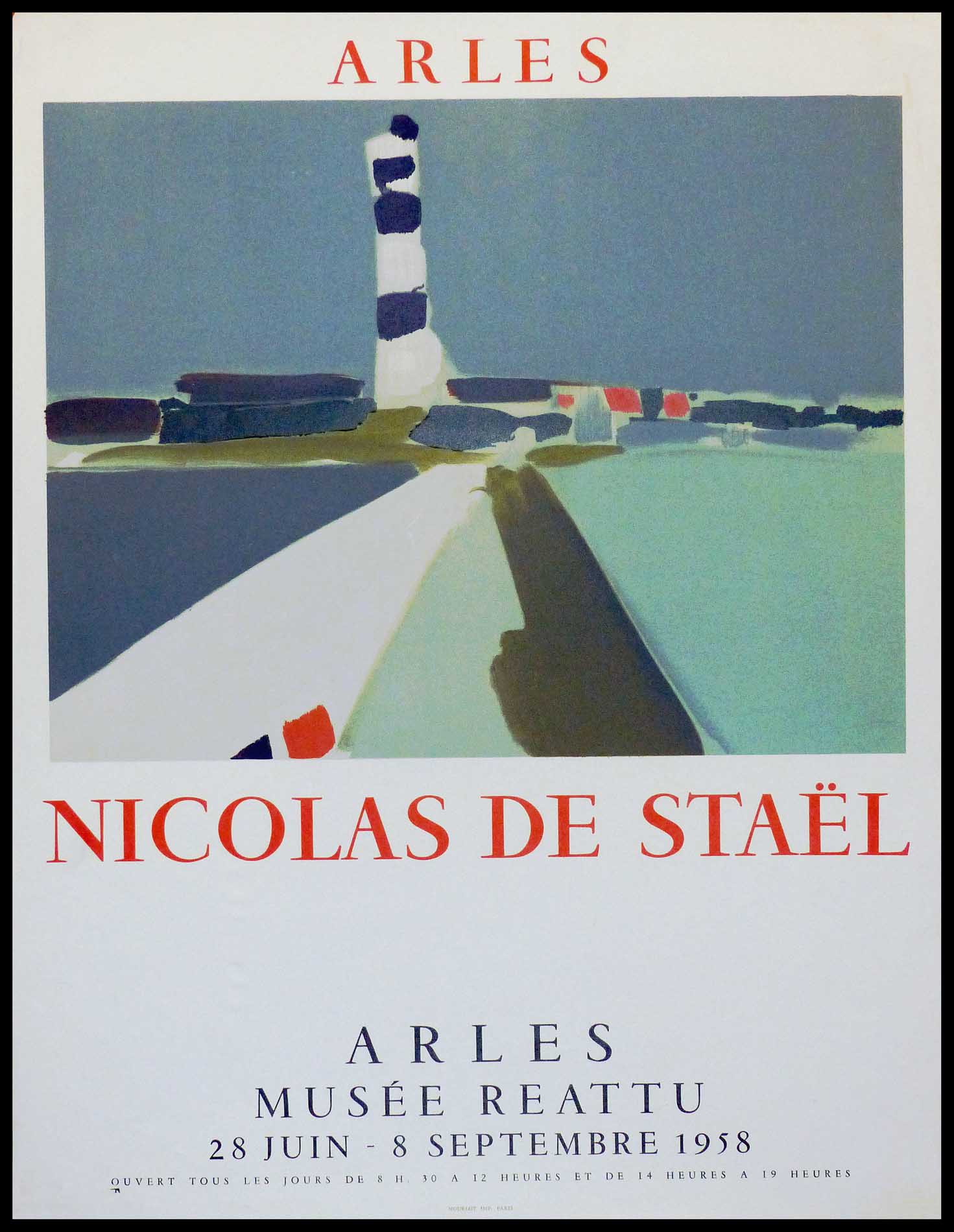 Affiche originale lithographique Nicolas de STAËL, Arles Musée
