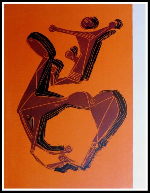 (alt="original lithography Marino Marini limited edition, XXème siècle 1968 printed by Mourlot Paris")